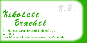 nikolett brachtl business card